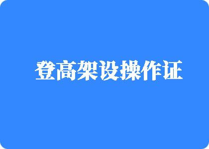 狂插自慰网站登高架设操作证